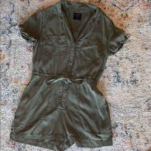 Abercrombie Army Green Romper Size S